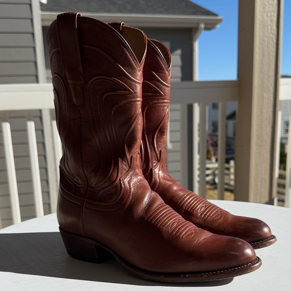 TECOVAS The Cartwright Cowboy Boots In Hazelnut-Sz 8 D